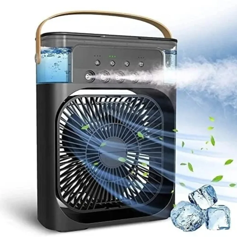 Mini 3-in-1 Air Cooling Fan | Mist Humidifier LED Fan | Kinbo.site