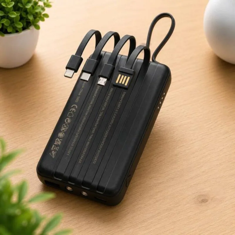 Ven-Dens 10000mAh Power Bank VD-PB058 with Cables | Kinbo.site