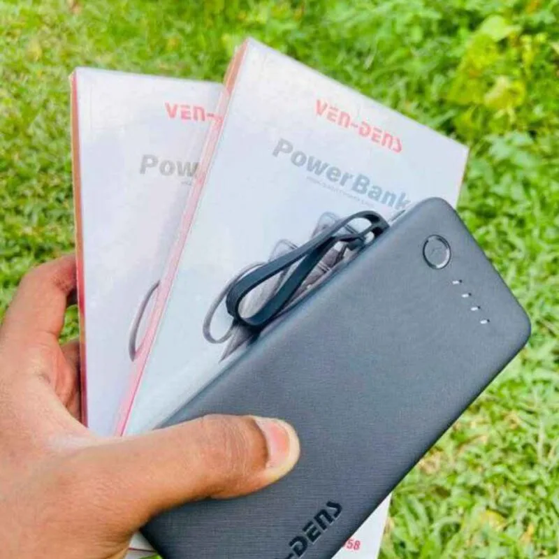 Ven-Dens 10000mAh Power Bank VD-PB058 with Cables | Kinbo.site