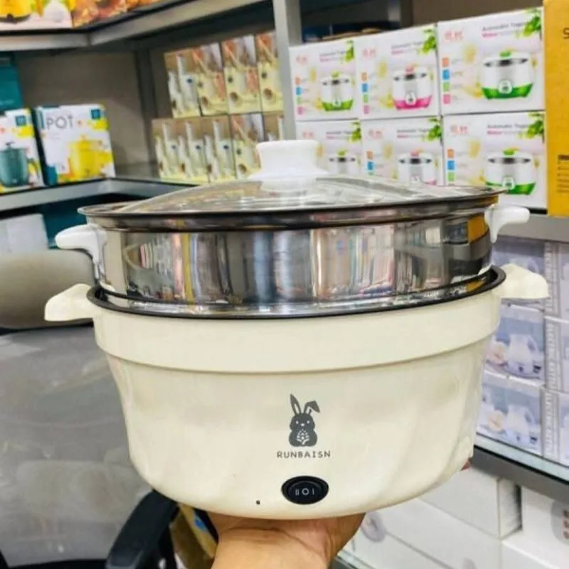 Runbaisn 4.5L Electric Cooking Pot with Steamer | Kinbo.site