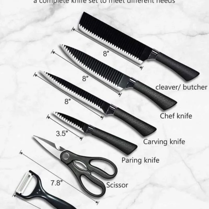 Zepter 6pcs Kitchen Knife Set | Non-Stick Stainless Steel | Kinbo.site