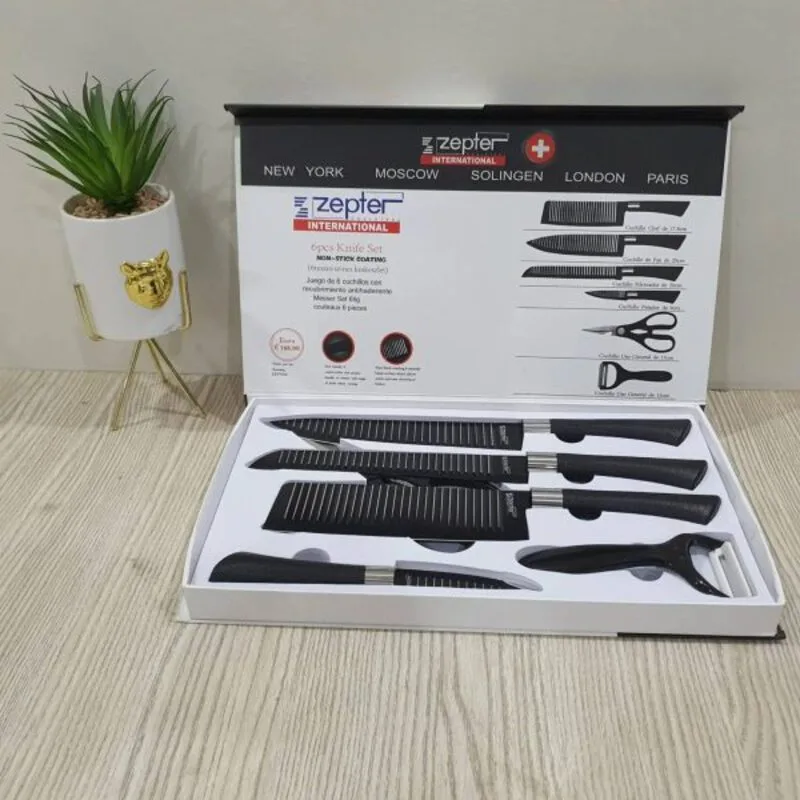 Zepter 6pcs Kitchen Knife Set | Non-Stick Stainless Steel | Kinbo.site